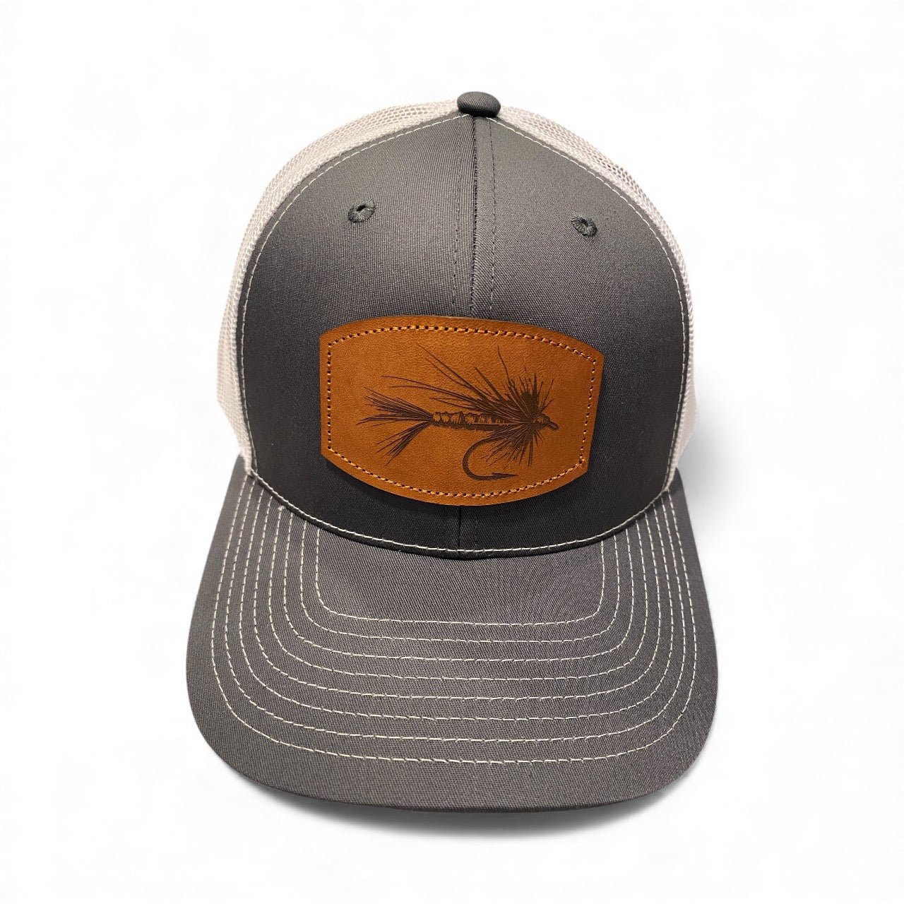Leather Patch Elk Hair Caddis Trucker Hat