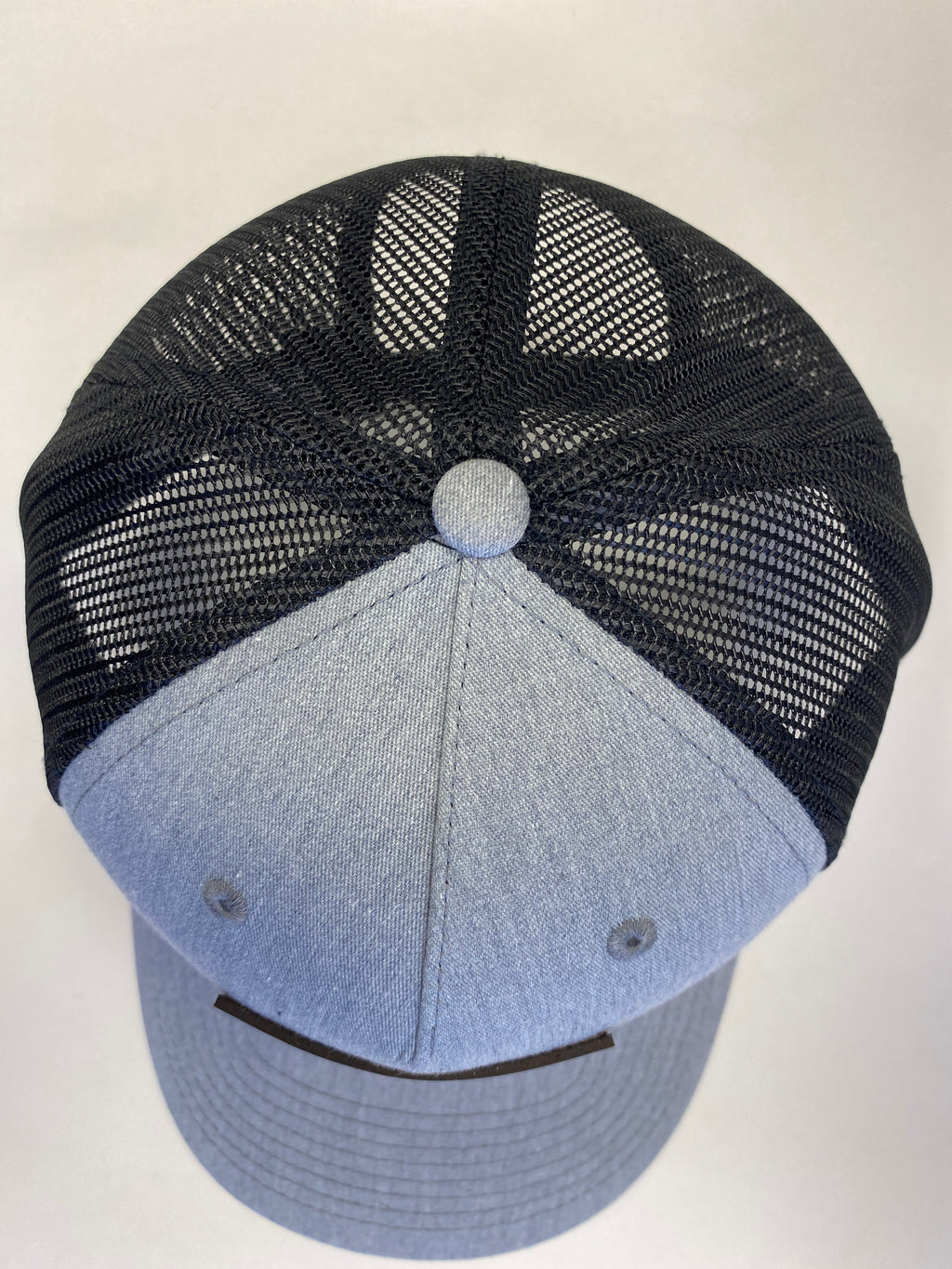 Leather Patch WTK Trucker Hat in black rope