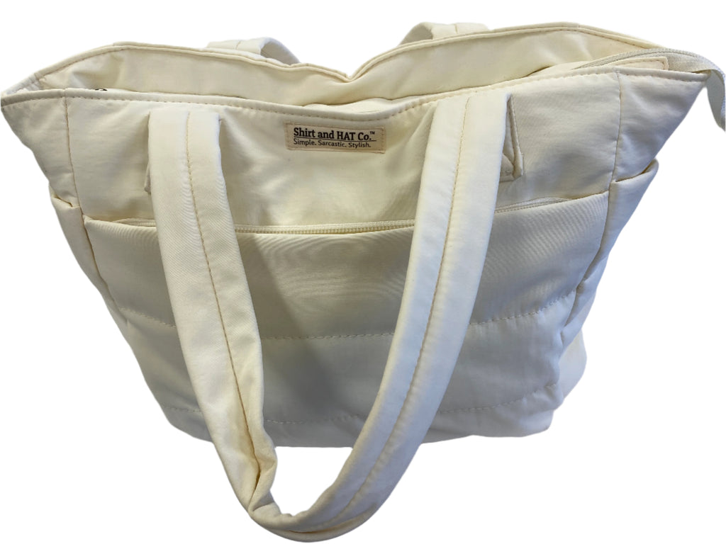 Puffy Tote in white