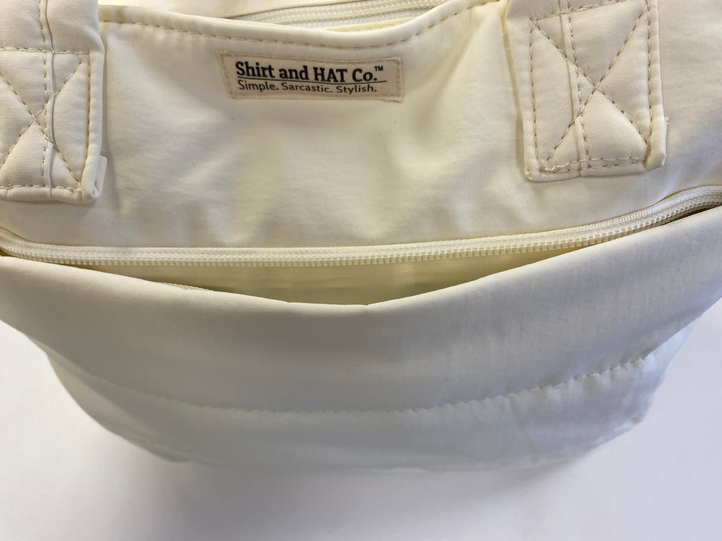 Puffy Tote in white