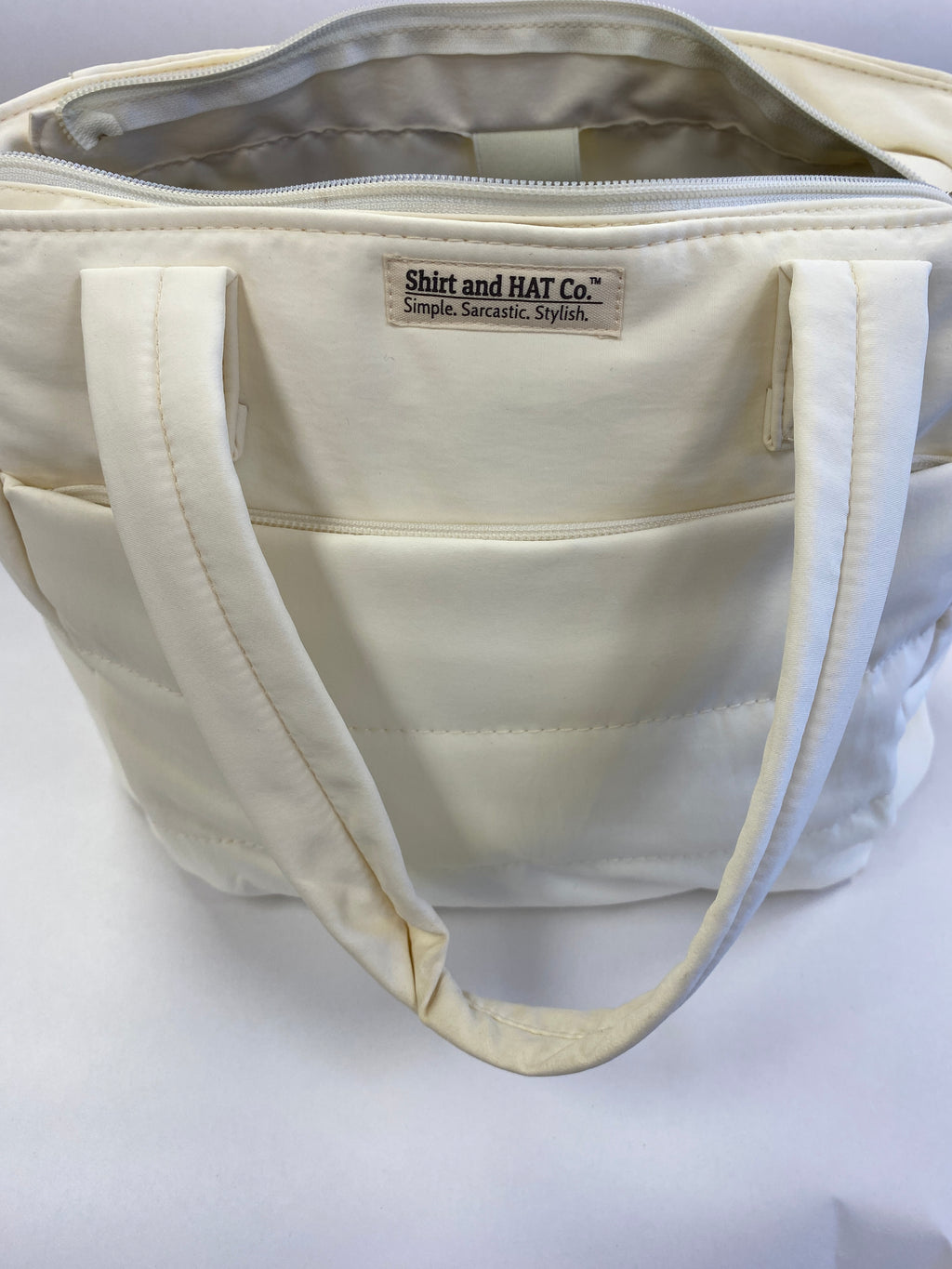 Puffy Tote in white