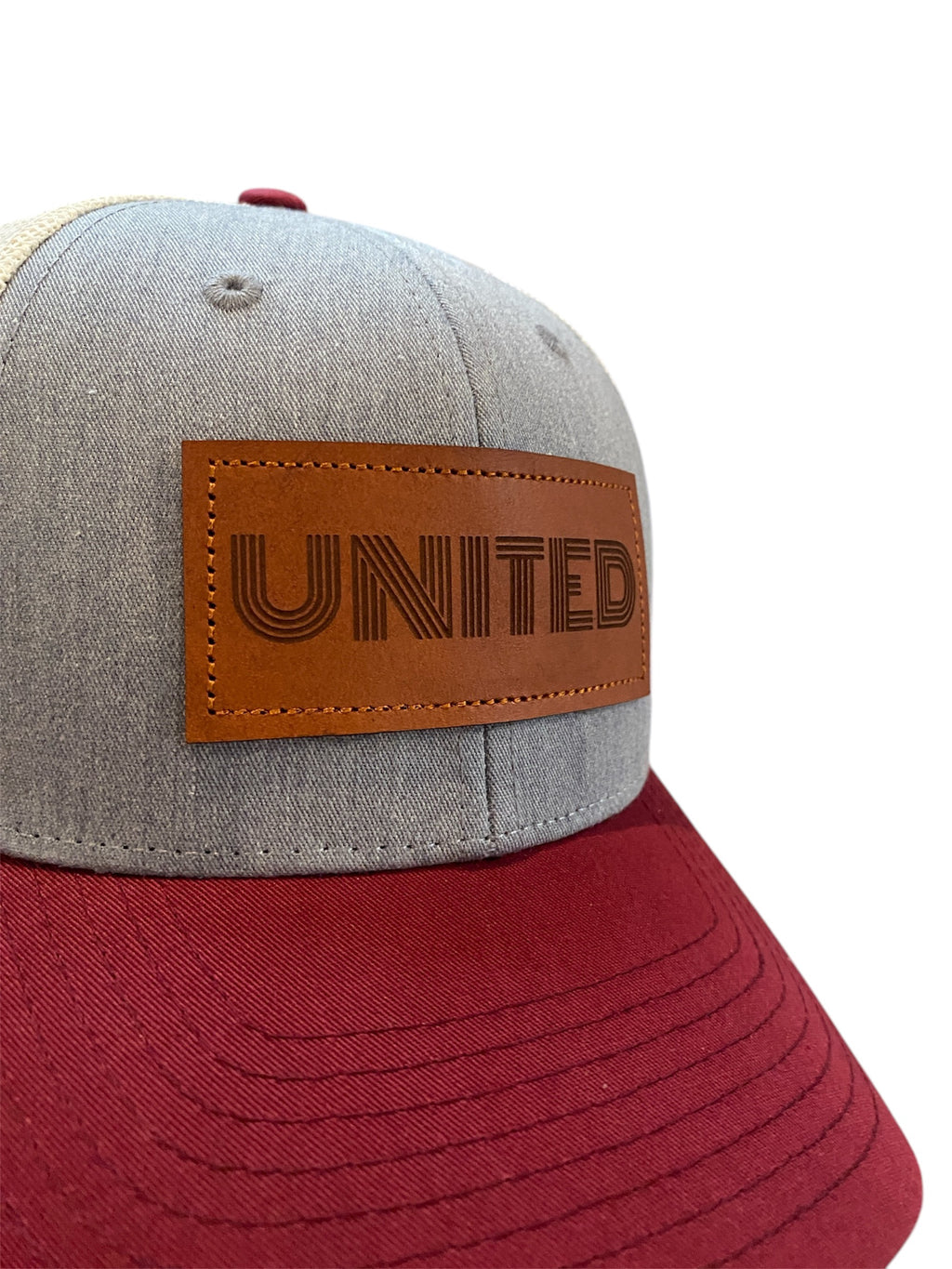 Low Profile Leather Patch UNITED Trucker Hat